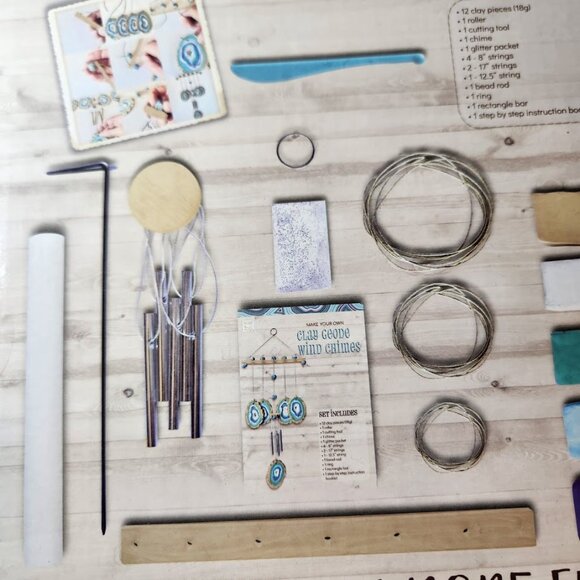 NEW Make Your Own Clay Geode Wind Chime DIY Craft Kit CHRISTMAS GIFT Stocking St - Picture 8 of 16